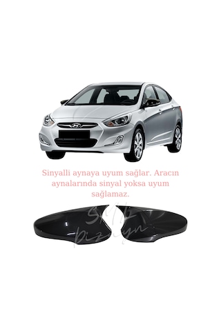 Hyundai Accent Blue Sinyalli Ayna Uymlu Yarasa-Batman Ayna Kapağı
