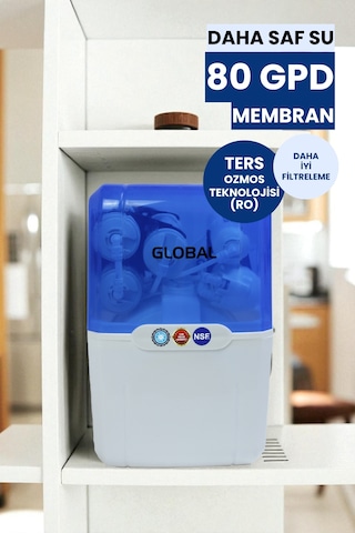 Su Arıtma Cihazı 8lt Kapalı Kasa 5 Filtreli Ro Sistem Ters Ozmoz Mavi Beyaz Üreticiden Water Global Su Arıtma Cihazı 8lt Kapalı Kasa