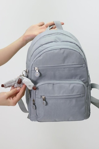 Sevimli Peluş Figürlü Günlük Kadın Sırt Çantası Şık, Kullanışlı, Okula Ve Seyahate Uygun Gri