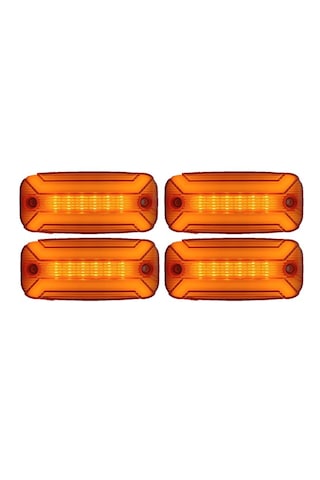 4 Adet Neon Ledli Yan Dorse Kasa Lambası 12-24 Volt Melek Kanadı