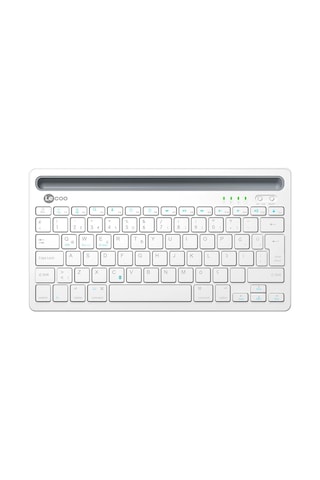 Lecoo Bk100 Bluetooth V3.0 Çoklu Cihaz Uyumlu Şarj Edilebilir Kablosuz   Beyaz Türkçe Q Klavye