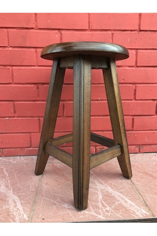 45 Cm Gürgen Ağacı Fırınlanmış Özel Kalite Bar Taburesi Tabure