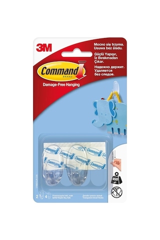 3M Command 17092CLR Şeffaf Askı Küçük Boy