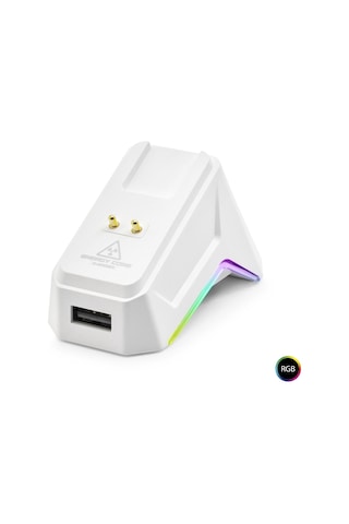 Mofan Mf1216w Tri Mode Rgb Gaming Mouse Manyetik Şarj Standlı Oled Ekranlı 12000 Dpı Beyaz Diğer