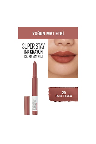Maybelline New York Süper Stay Ink Crayon Kalem Mat Ruj 20 Enjoy The View