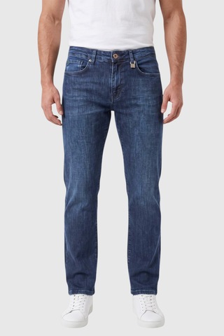 Rizzup Erkek Regular Fit Standart Kesim Likralı Taşlanmış Lacivert Kot Pantolon Esnek Pamuklu Jean 2600982