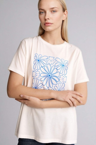 Defacto Baskılı Ekru Kadın T-shirt H2448ax/er105