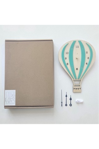 Goldenqian Ev Ofis Için Sıcak Hava Balonu Şekilli Sessiz Duvar Saati, Gri 0azj3n Gri