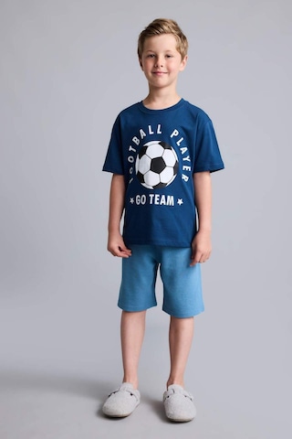 Defacto Regular Fıt Baskılı 2li İndigo Pijama Takımı Erkek Çocuk H8193a826hsın120 İndigo-ın120