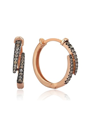 Reis Kuyumculuk T9603 Claw Brown Earring Altın Küpe
