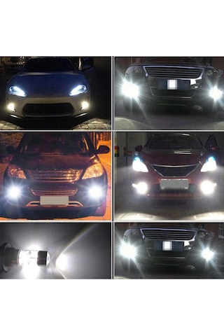 Maiyame 10 Adet H8/h9/h11/h16 Cob Led Ampul 100w 6000k 1100lm 12-24v 360 Aydınlatma Günlük Sürücü Işığı Bulb Plug & Play 50000 Saat Ömür