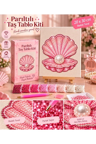 Bedazzling Taşlı Tuval Kiti Küçük Boy İstiridye 1 Adet Bedazzling Taşlı Tuval Kiti Küçük Boy İstiridye 1 Adet