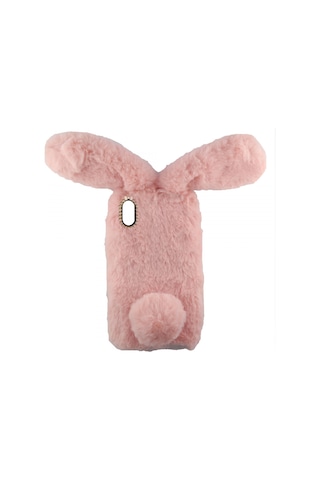 Nettech - İphone Xs Max Uyumlu Peluş Arka Koruma Kılıf - Pembe Pembe