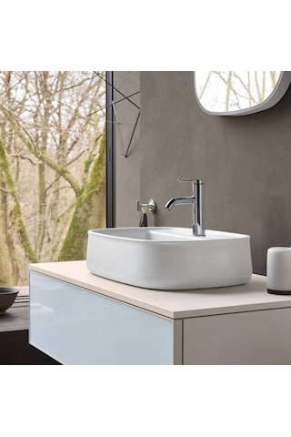 Duravit - Zencha Çanak Lavabo 42 Cm Batarya Banklı Beyaz - 2374420071- Beyaz