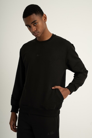 Airlife Sports Club Sz 3 Erkek Sıfır Yakalı Sweatshirt Siyah