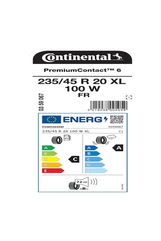 Continental 235/45 R20 100w XL Fr Premiumcontact 6 Yaz Lastiği 2026