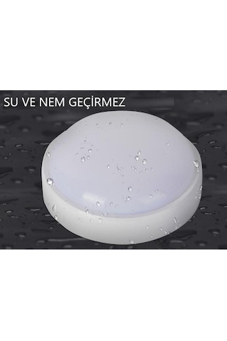 Horoz Artos 20w Yuvarlak Beyaz Led Nem Su Geçirmez Banyo Bahçe Modern Tavan Lambası Beyaz Işık 6500k Beyaz