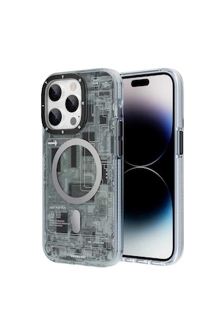 Youngkit Apple Uyumlu iPhone 14 Pro Max Kılıf Magsafe Şarj Özellikli YoungKit Technology Serisi Kapak Youngkit-TA82104