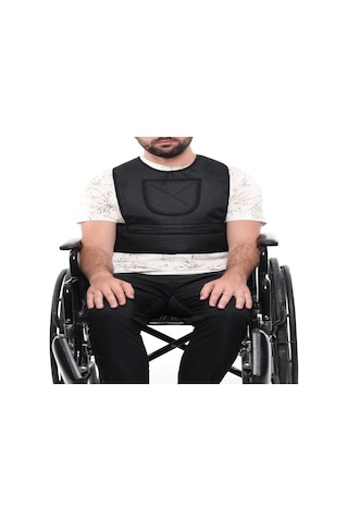 Benlife Tekerlekli Sandalye Emniyet Kemeri Yelek Tipi - Siyah