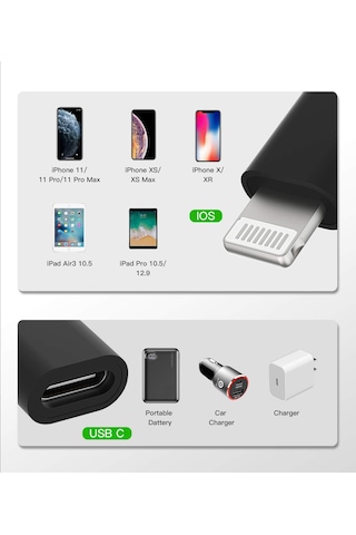 Daytona Lightning To USB Type C Dönüştürücü Adaptör x 2 Adet – iPhone & Apple Uyumlu iPad 14'e Kadar