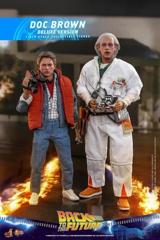 Hot Toys Doc Brown Deluxe Version Sixth Scale Figure - 909291 - Mms610 - Back To The Future / Bttf Movie