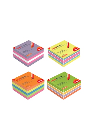 Noki 75x75 Neon Havai Envai Gizemli Ebruli Yapışkanlı Küp Blok 450 Sayfa