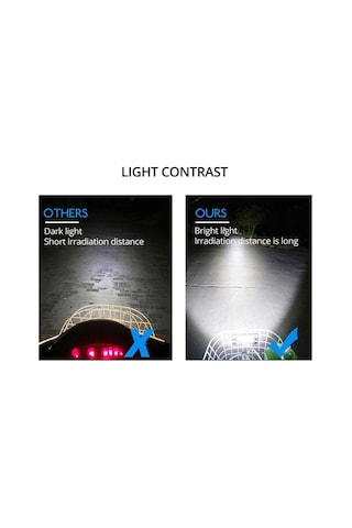 Motosiklet 12v 6500k 8 Led'ler Çift Yardımcı Sisli In Fark Lamba Süper Parlak