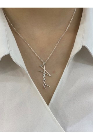 Zümrüt Sarraf 14 Ayar Altın Isimli Yazılı Bayan Kolye