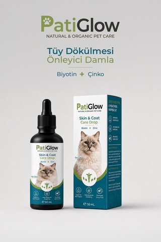 Buradabulabilirsin Patiglow Kedi Tüy Ve Deri Bakım Damlası 50 Ml Bbz