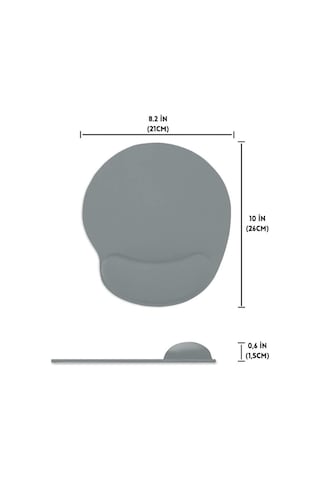 Buz Mavisi Bilek Destekli Ergonomik Jel Kaymaz Taban Mouse Pad