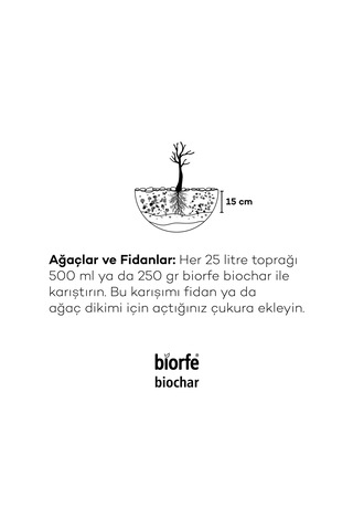 Biorfe Biochar Biyokömür Tarım Kömürü 5 Kg Bıochar5