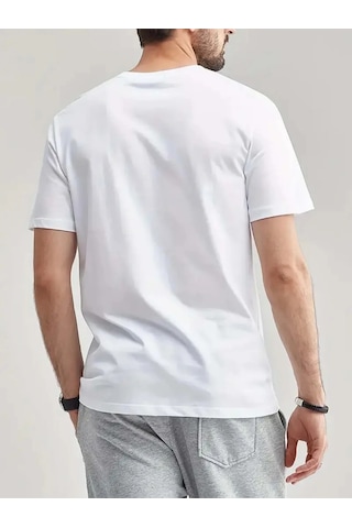 Startmore Unisex Baskılı Oversize Beyaz