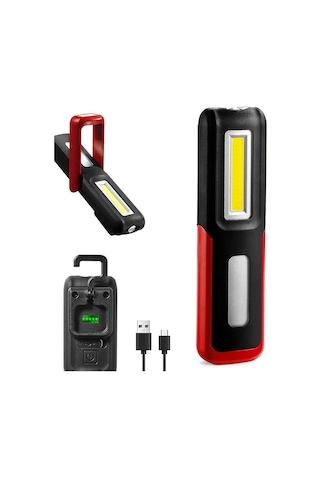 Lightingx Lx-028 Cob Led Mıknatıslı Çalışma Lambası Tamirci Feneri Evimdeyokyok