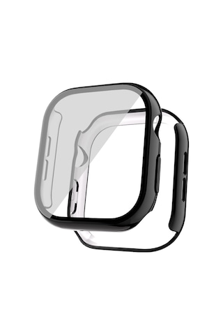 Apple Uyumlu  Watch 10 42mm Sert Pc Kasa Electroplatink Çerçeveli Ekran Koruyucu Zore Watch Gard 36
