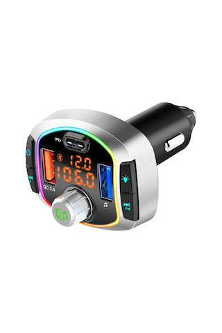 Bc63 Renkli Araba Kartı Mp3 Çalar Çok Fonksiyonlu Bluetooth Alıcısı U Disk Şarj Cihazı Araç Çakmağı