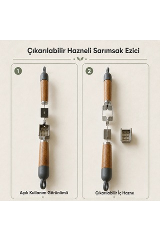 Paslanmaz Çelik Sarımsak Ezici / Pizza&hamur Kesici Hediyeli Çok Renkli