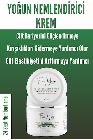 Su Bazlı Normal Ve Kuru Ciltler Için Yoğun Nemlendirici Krem Aloe Vera Hyaluronic Acid 50 Ml