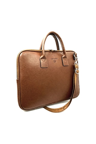 Ss 1446 Unisex 15.6 İnç Uyumlu Suni Deri Darbe Korumalı Laptop Ve Evrak Çantası Taba