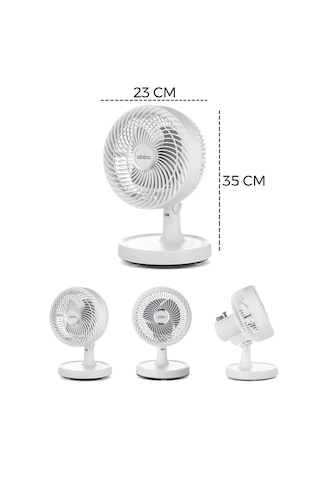 Beyaz 12 Inc Ev - Ofis Kompakt - Sessiz - İki Kademe Masaüstü Vantilatör Sf-7703