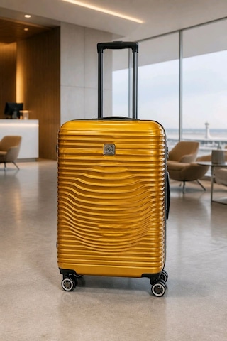 Albatros Monalisa Home Nippon Lüks Gold Renk Orta Boy Valiz Mavi - Siyah
