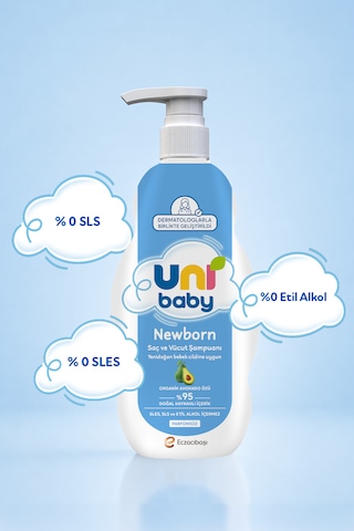 Uni Baby Newborn Yenidoğan Saç ve Vücut Şampuanı 500 Ml