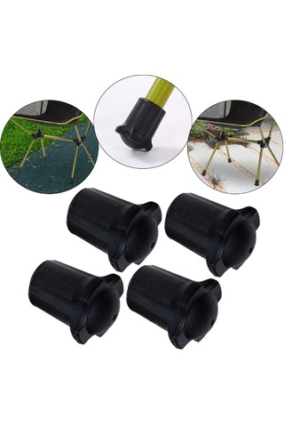 Homyl 4 Adet Sandalye Bacak Ucu Kapakları Kauçuk İç-çap-13mm Siyah
