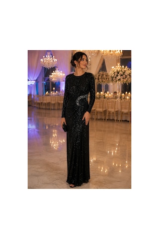 Gül&can Butik Siyah Payetli Abiye Elbise Zarif Ve Işıltılı Tasarım Siyah Gül&can Butik Siyah Payetli Abiye Elbise Zarif Ve Işıltılı Tasarım Siyah