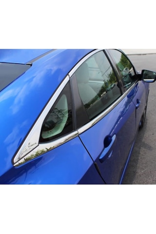 Honda Civic Fc5 2016-2021 Uyumlu Paslanmaz Krom Alt Cam Çıtası 8 Parça