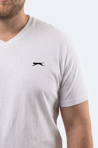 Slazenger Rıvaldo Jmb Erkek Büyük Beden Beyaz Tişört