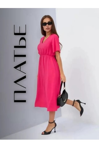 Tamin Kadın Günlük Hafif Bol Elbise 216380996