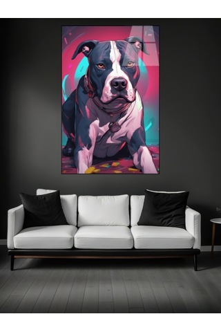 Pitbull Köpeği Cam Tablo Ev Dekorasyon,balkon Dekorasyonu,dekoratif,duvar Tablo,mutfak Tablo