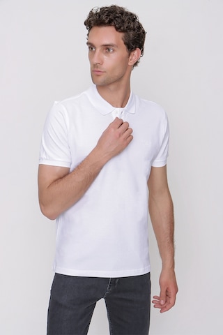 Morven Erkek Beyaz Basic Polo Yaka Dynamic Fit T-shirt 25yc018012600 Beyaz