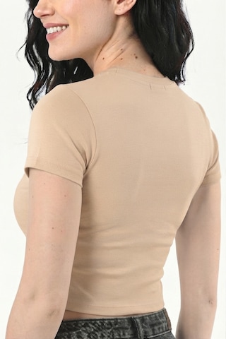Mistirik Pomonte Model Body Pamuklu Esnek Kumaşlı Kısa Kollu Basic Comfort Crop Ten Renk