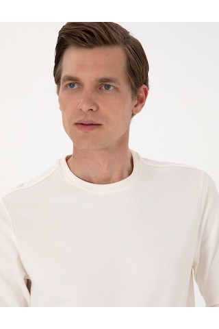 Pierre Cardin Erkek Ekru Sweatshirt 50314054-vr019 Ekru